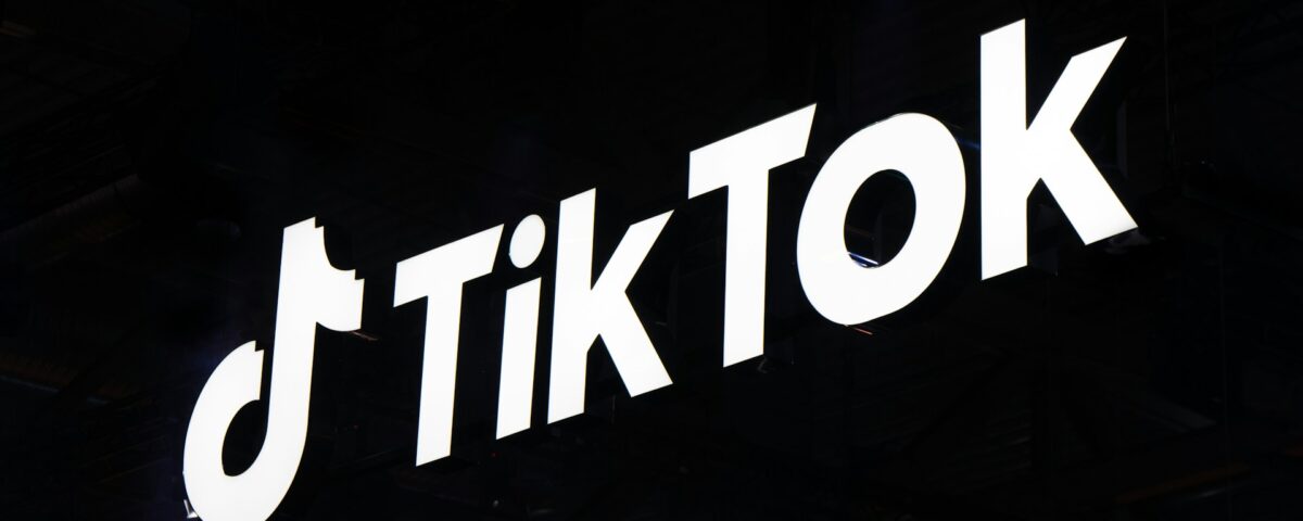 TikTok logo on a black background