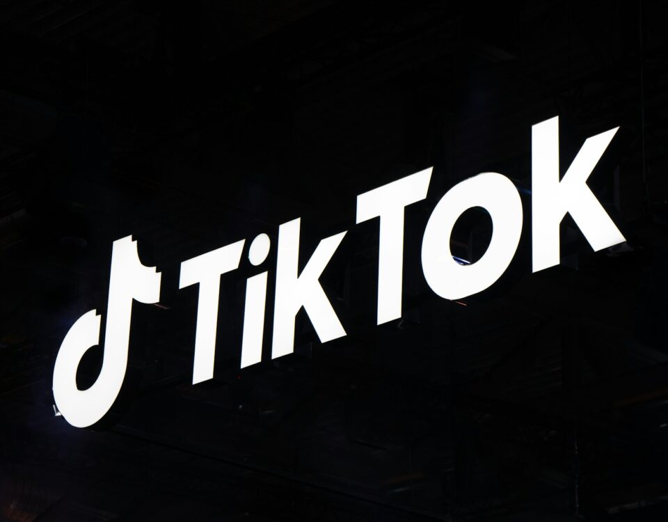 TikTok logo on a black background