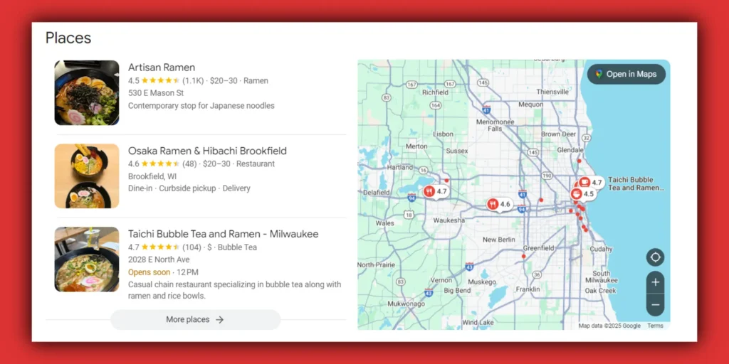 Local Map Pack SEO example